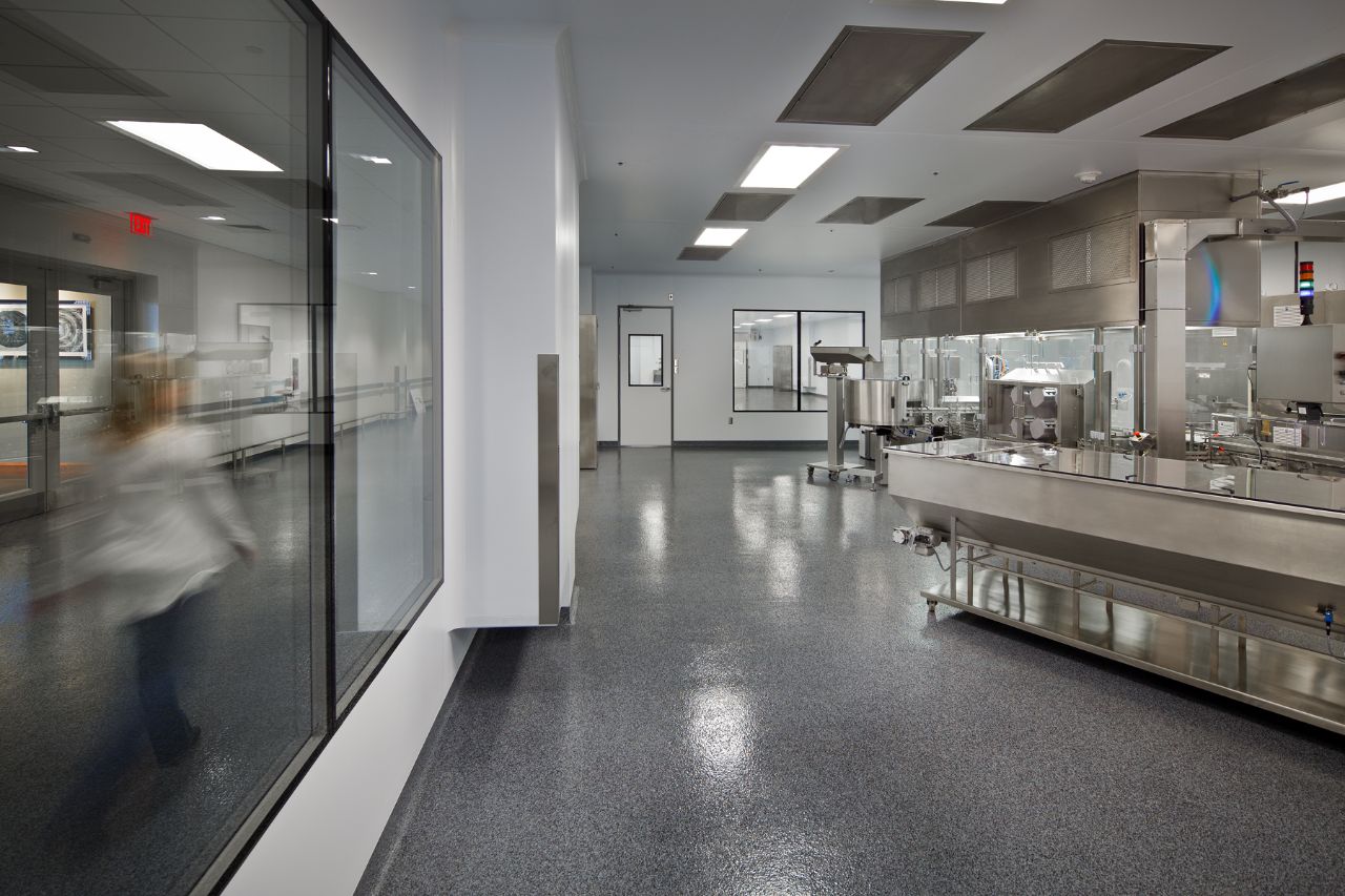 This is a photo of a lab in the Feynman building which handles dispensing and contains large pieces of equipment.