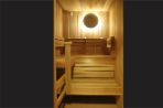 A picture of the zen zone sauna, fit for two people.