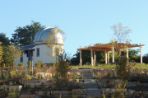 View of the Oscar Mayer Observatory from a lower hill.