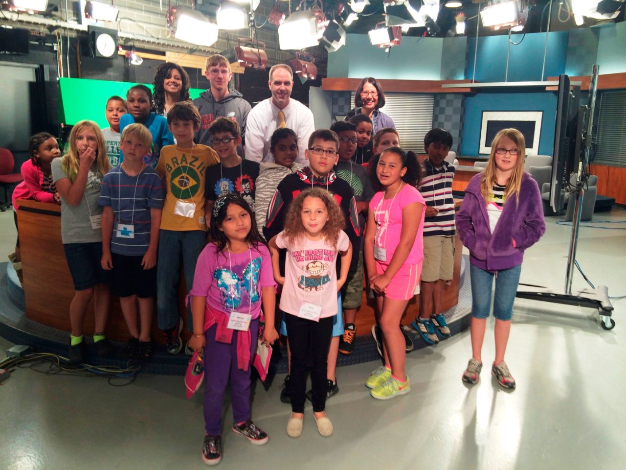 Kids from the BTCI on a field trip to a local news station.