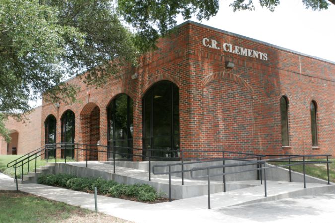 Exterior of the Clements building