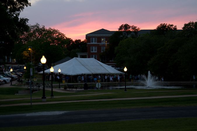 Park event at night