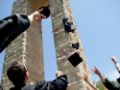 Luther Memorial & Bell TowerGraduates toss their caps