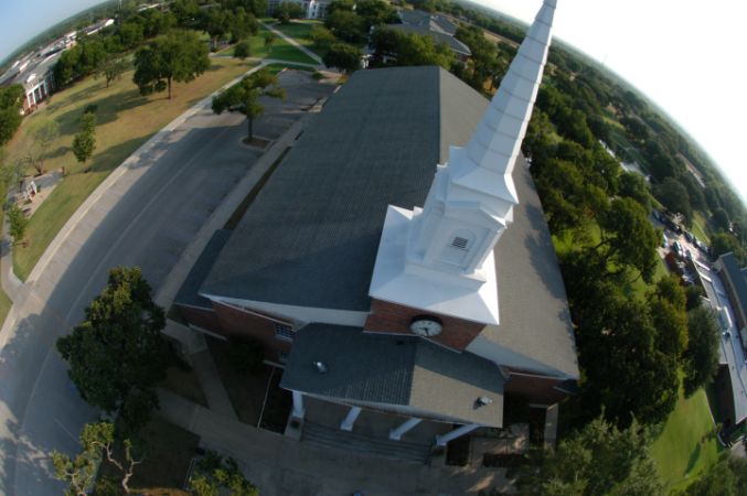 Walton chapel from above