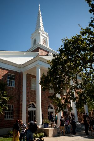 Front steps of the chapel