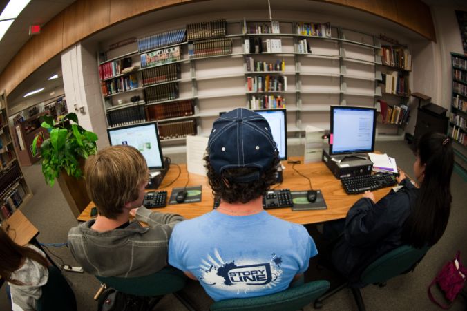 Rows of computers