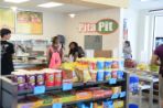 Students waiting for sandwiches at the Pita Pit.